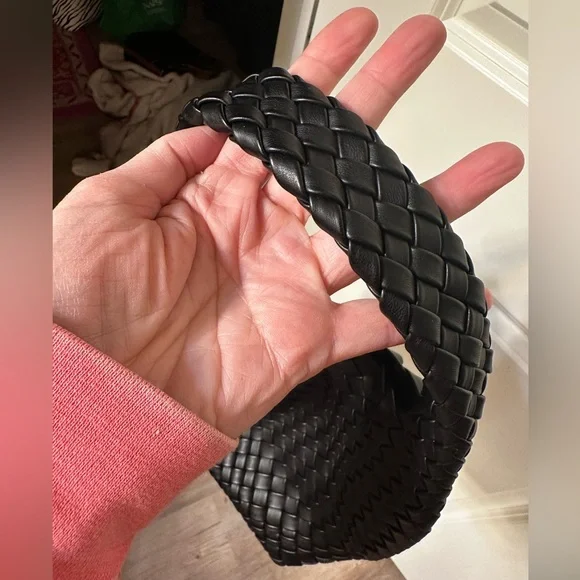 Elegant Black Woven Mini Tote Bag - Picture 7 of 10